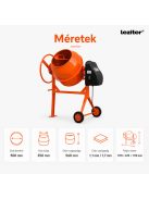 Mixer 120 betonkeverő 220V 450W 120 l