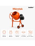 Mixer 140 betonkeverő 220V 550W 140 l