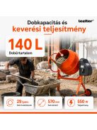 Mixer 140 betonkeverő 220V 550W 140 l