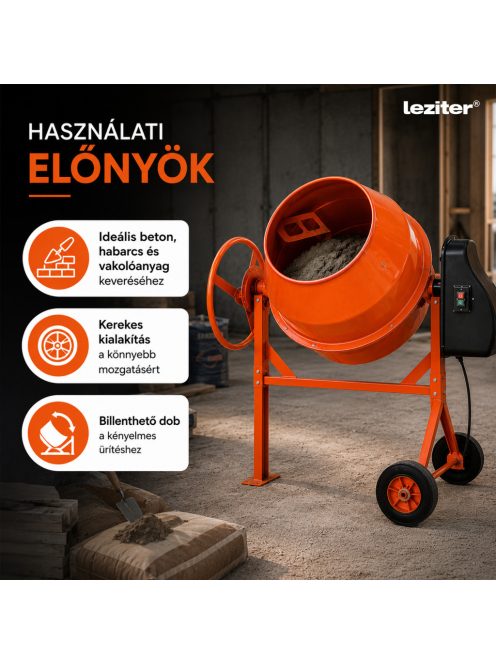 Mixer 140 betonkeverő 220V 550W 140 l