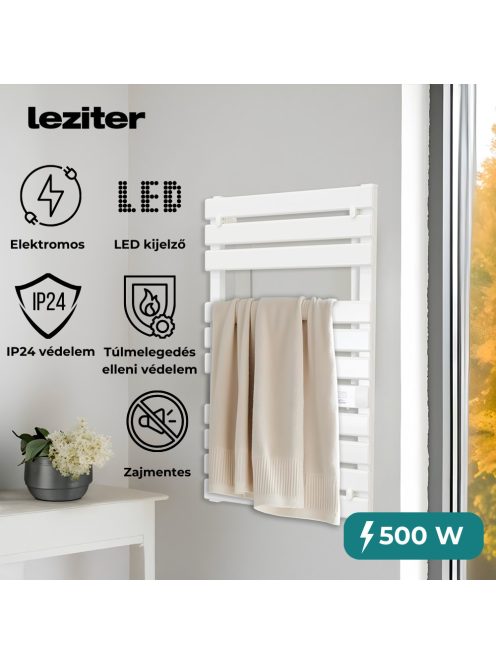 Elektromos törölközőszárító radiátor 500W