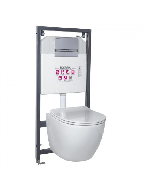 Delos Adriatic Chrome falba építhető WC tartály szett