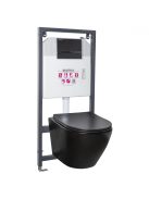 Delos BL Adriatic Black falba építhető WC tartály szett