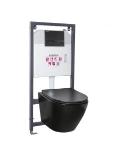 Delos BL Adriatic Black falba építhető WC tartály szett