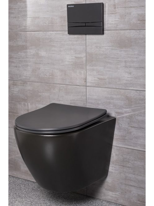 Delos BL Adriatic Black falba építhető WC tartály szett
