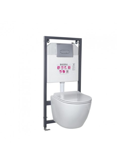 Delos Chrome falba építhető WC tartály szett