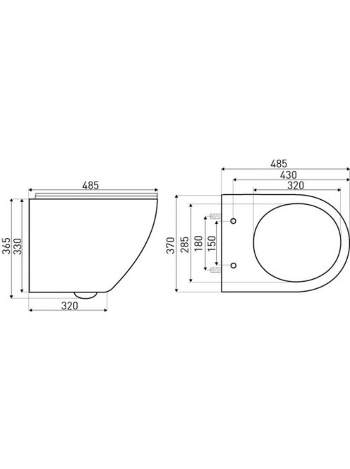 Delos WH fali rimless WC soft-close ülőkével