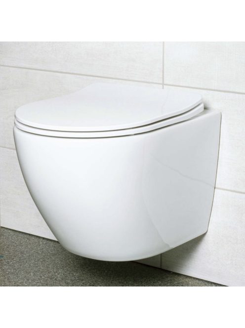 Delos WH fali rimless WC soft-close ülőkével