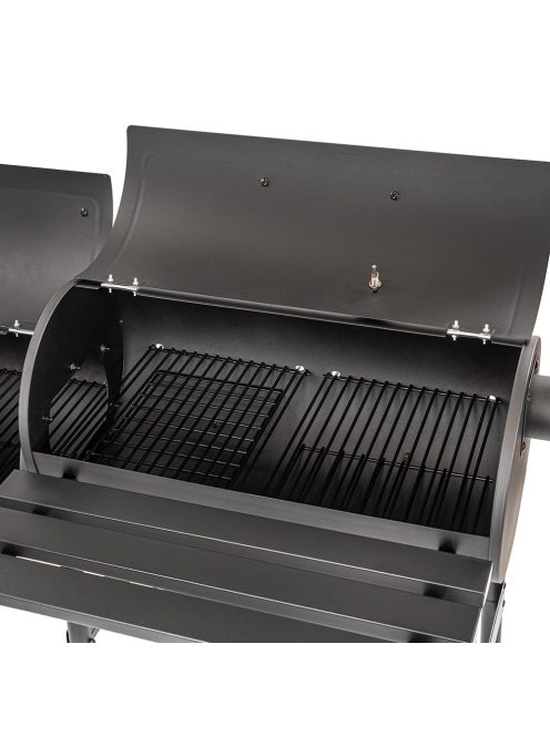 Faszenes kerti grillsütő füstölővel