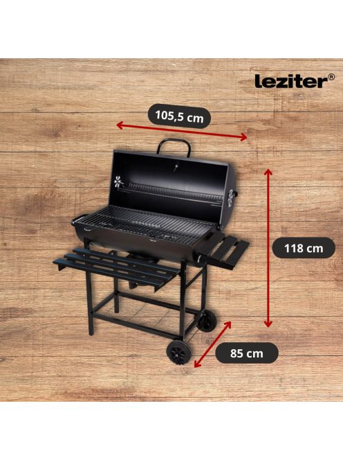 Faszenes kerti BBQ hengeres grillsütő