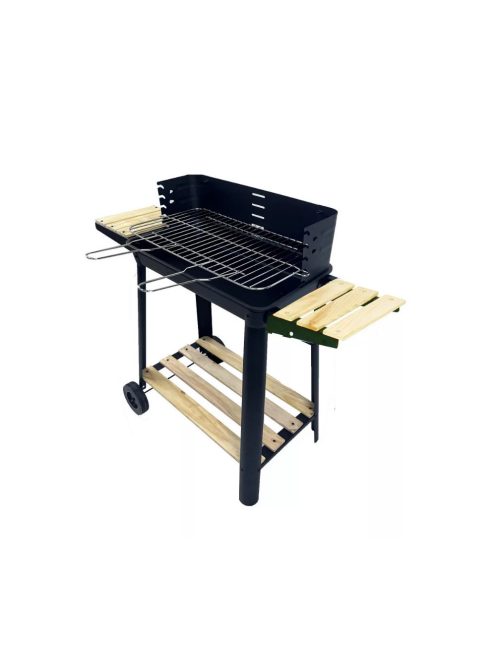 Téglalap alakú görgős faszenes grill