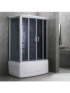   Emilia 85x135 cm hidromasszázs kádkabin elektronikával Black