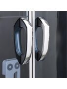 Emilia 85x135 cm hidromasszázs kádkabin elektronikával Black