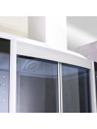Emilia 85x135 cm hidromasszázs kádkabin elektronikával Black
