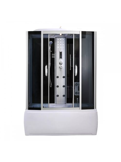 Emilia 85x150 cm hidromasszázs kádkabin elektronikával Black