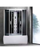 Emilia 85x150 cm hidromasszázs kádkabin elektronikával Black