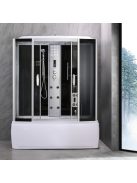 Emilia 85x170 cm hidromasszázs kádkabin elektronikával Black