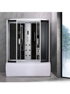   Emilia 85x170 cm hidromasszázs kádkabin elektronikával Black