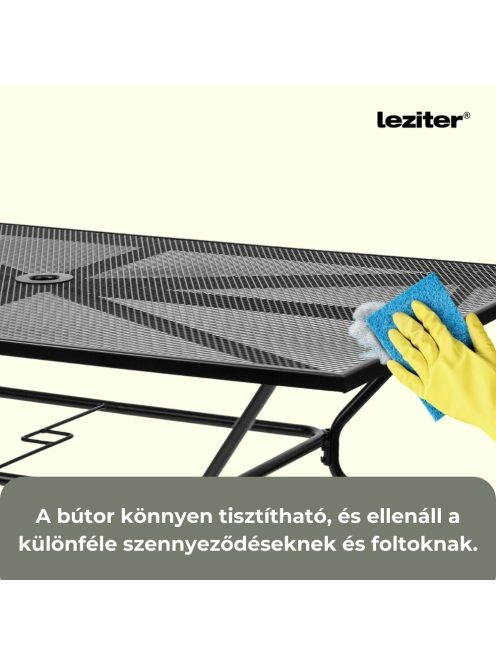 Melfi fém mesh kerti asztal 150x90x75 cm