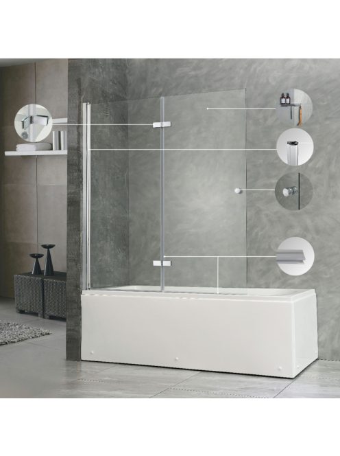 Alor 120x140 cm kádparaván Black