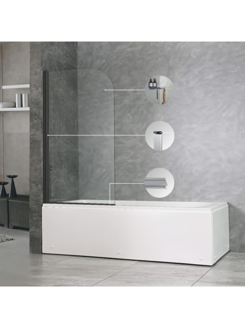 Eva 70x140 cm kádparaván Black