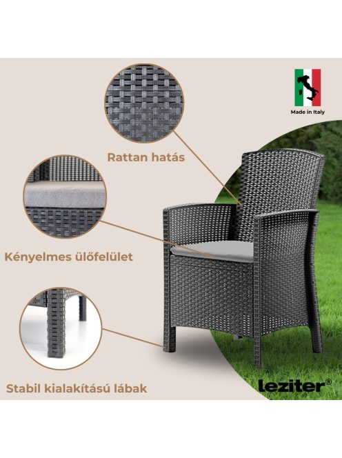 Lima műrattan karfás szék