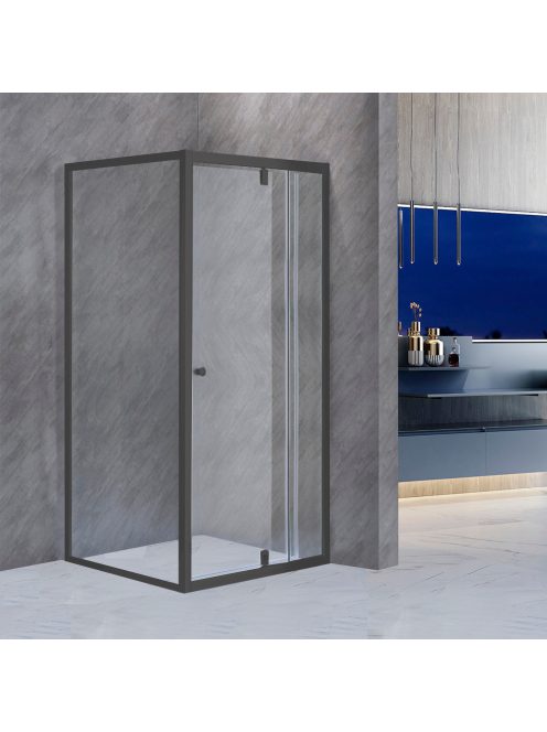Flexi 80x80 cm sarokba szerelhető szögletes zuhanykabin zuhanytálca nélkül
