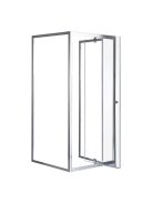 Flexi 80x80 cm falsíkra szerelhető szögletes zuhanykabin zuhanytálca nélkül