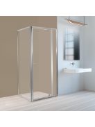 Flexi 80x80 cm sarokba szerelhető szögletes zuhanykabin zuhanytálca nélkül