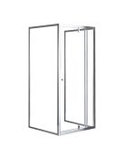 Flexi 80x90 cm falsíkra szerelhető aszimmetrikus zuhanykabin zuhanytálca nélkül