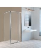 Flexi 80x90 cm sarokba szerelhető aszimmetrikus zuhanykabin zuhanytálca nélkül