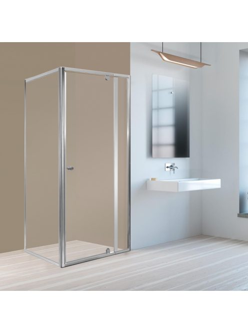 Flexi 80x90 cm sarokba szerelhető aszimmetrikus zuhanykabin zuhanytálca nélkül