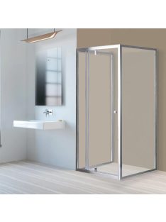   Flexi 80x90 cm falsíkra szerelhető aszimmetrikus zuhanykabin zuhanytálca nélkül