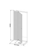 Flexi állítható zuhanyajtó 76-91x185 cm