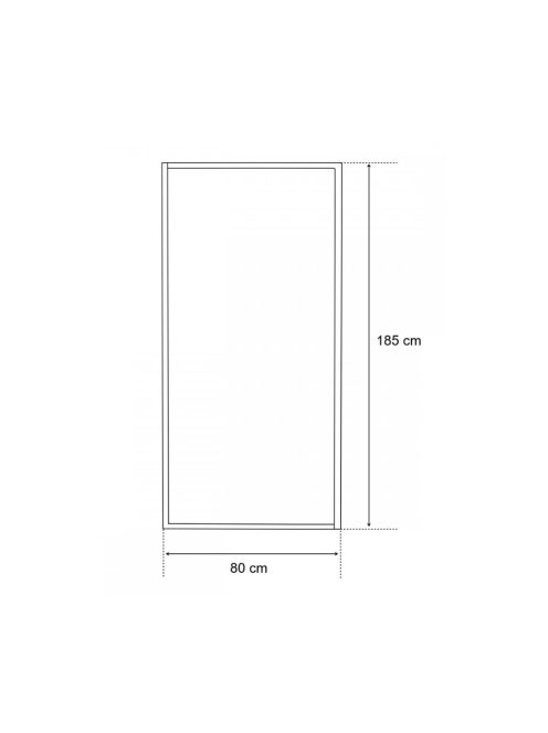 Zuhanyfal 80x185 cm