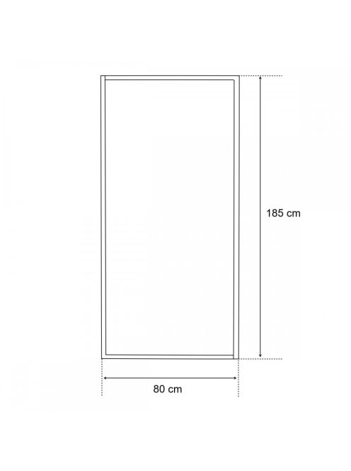 Zuhanyfal 80x185 cm