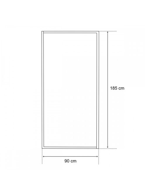 Zuhanyfal 90x185 cm