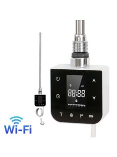   Wifi-s fűtőpatron törölközőszárító radiátorhoz digitális hőfokszabályozóval 400W fehér