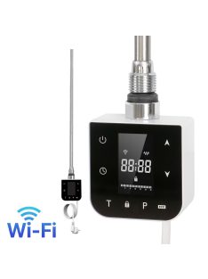   Wifi-s fűtőpatron törölközőszárító radiátorhoz digitális hőfokszabályozóval 600W fehér