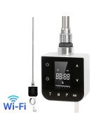 Wifi-s fűtőpatron törölközőszárító radiátorhoz digitális hőfokszabályozóval 800W fehér