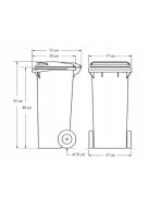 Hulladéktároló 120L zöld