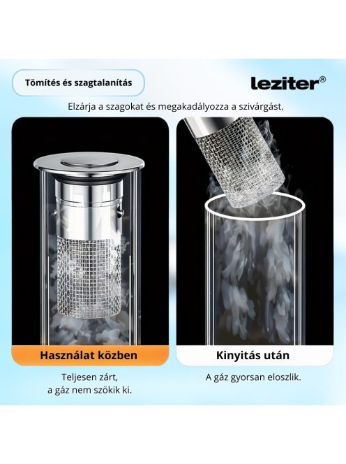 Lefolyódugó szűrővel rozsdamentes acél 60 mm