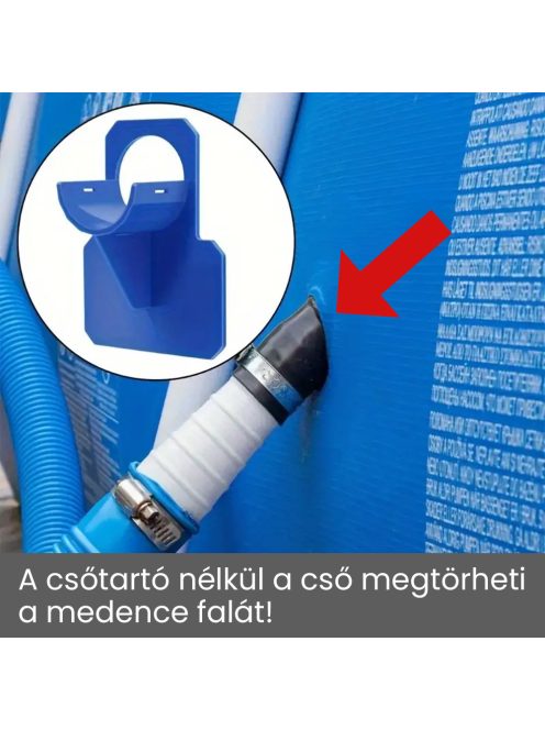 Medencecső tartókonzol 38 mm szürke
