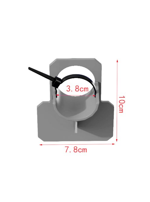 Medencecső tartókonzol 38 mm szürke