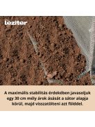 Fóliasátor 200x250x400 cm erősített vázzal+fólia