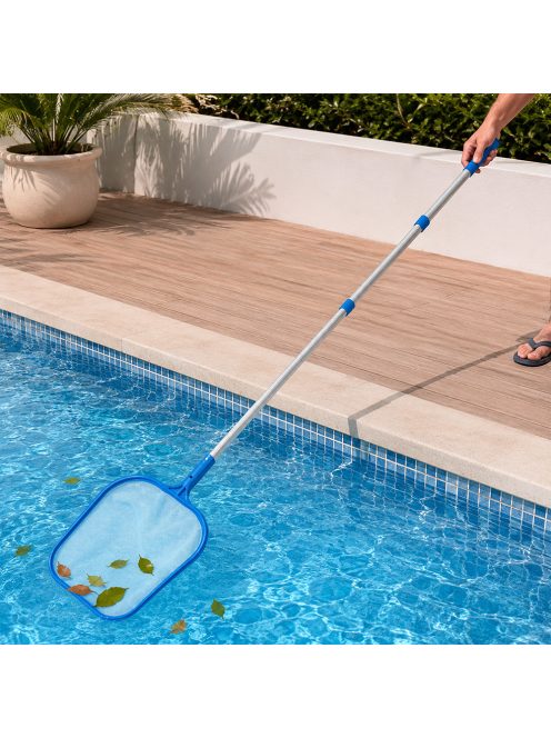 Medence tisztító háló teleszkópos nyéllel 120 cm