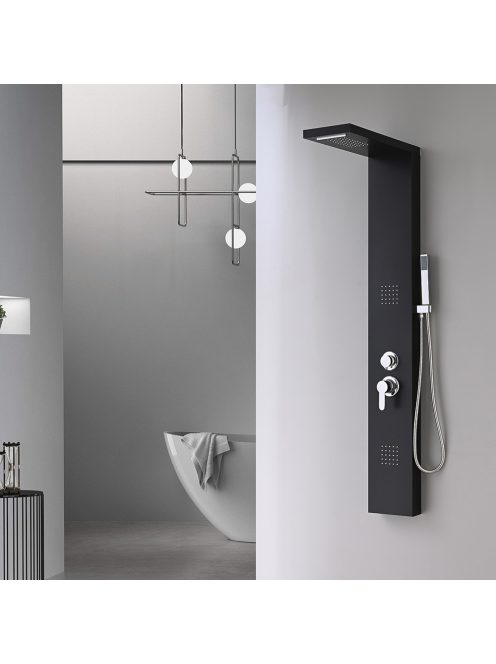 Malaga Black hidromasszázs zuhanypanel