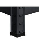 Nagy teherbírású polc 150x70x30 cm 150 kg fekete