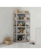 Nagy teherbírású sarokpolc 180x70x40-40 cm 175 kg króm