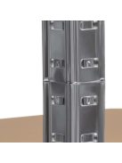 Nagy teherbírású sarokpolc 180x70x40-40 cm 175 kg króm